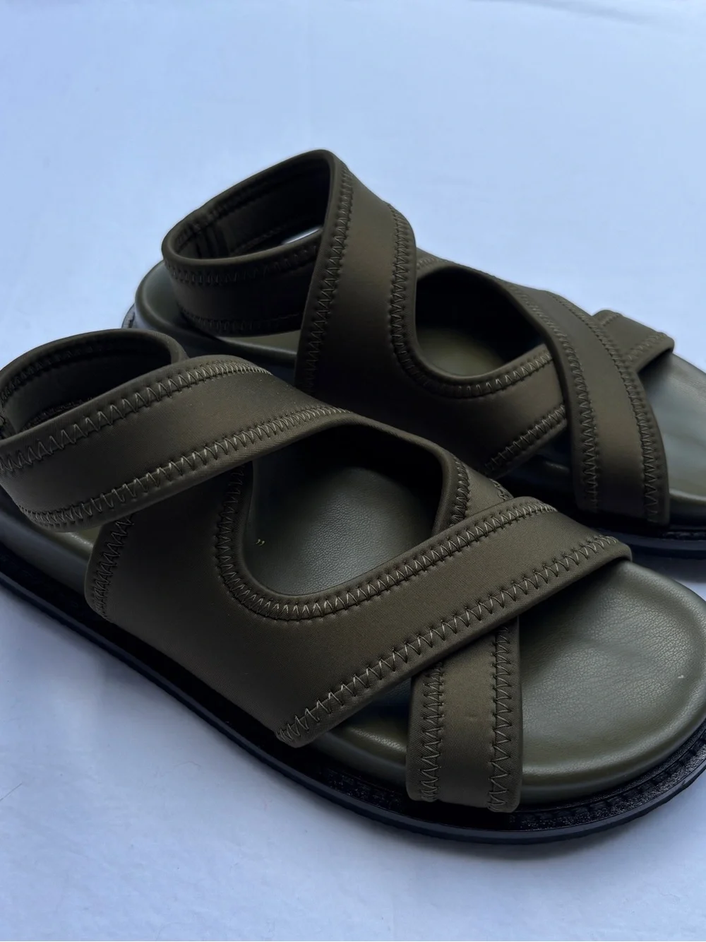 Anthropologie Intentionally Blank Women’s Maggy Neoprene Sandals Olive Green 6